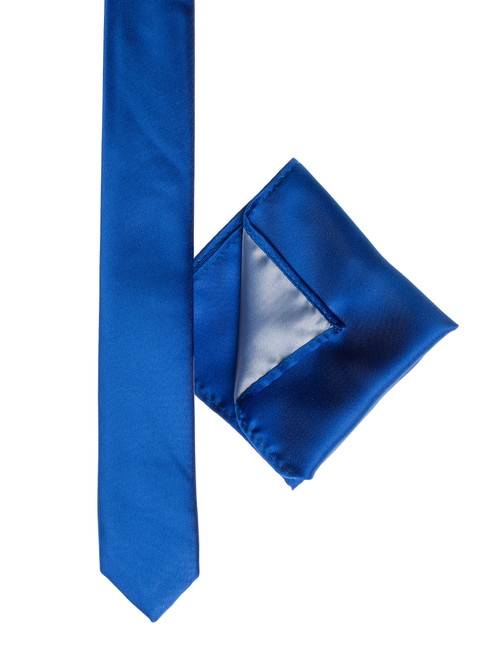 boys royal blue skinny tie