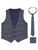 Boys blue check waistcoat