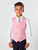 Boys dusty pink double breasted waistcoat