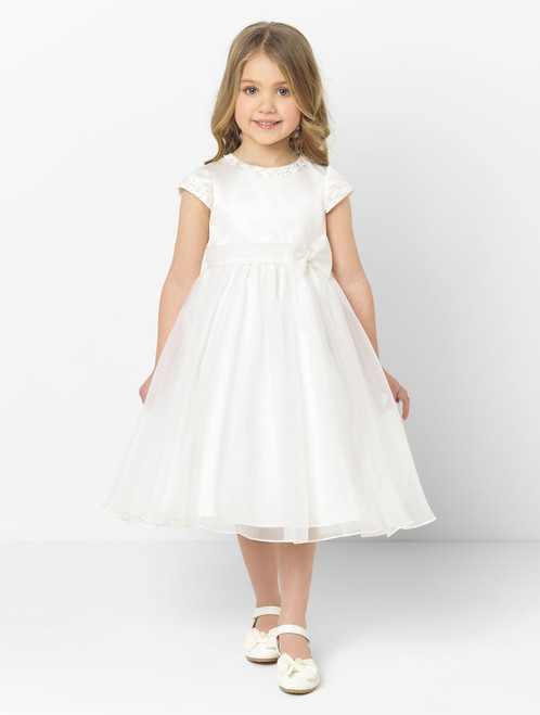 Sarah Louise Girls Ivory Dress