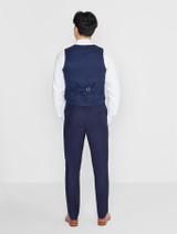 Navy check page boy suit
