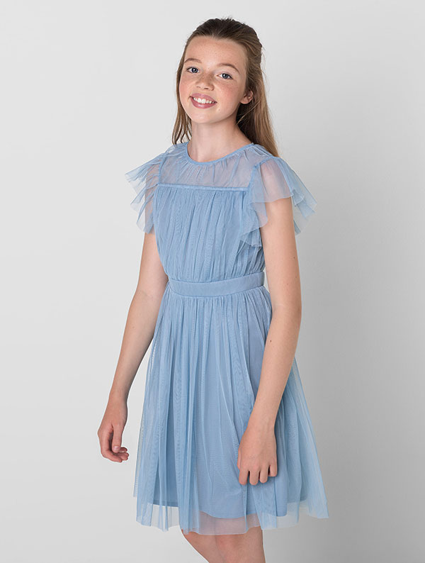 Shop the Chelsea blue sustainable dress at Roco Clothing