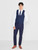 Boys navy checked wedding suit