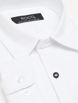 Boys white bib dress shirt