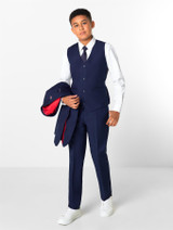 Blue page boy suit