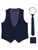 Boys navy checked waistcoat