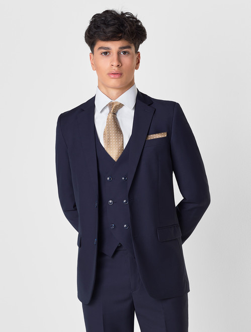Boys french navy wedding suit