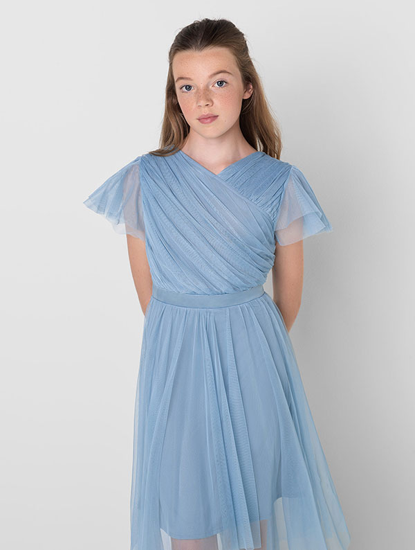 Girls sustainable blue dress - Sophie